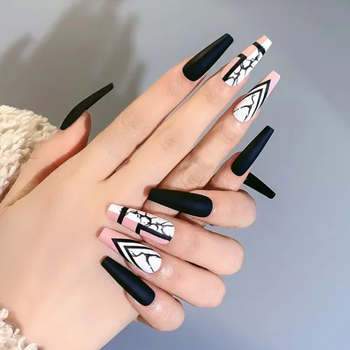 24 Puntas De Uñas Postizas De 30 X 24 Unidades De Largo, Tam
