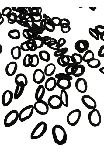 Super Oferta 300 Mini Colitas Negras 2cm. Lycra Estiran Bien