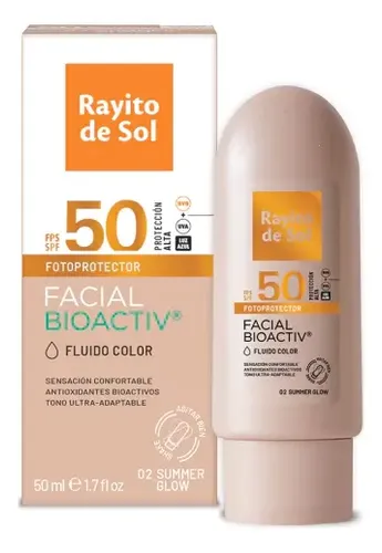 Fotoprotector Rayito Sol Facial Flu Color Summer Glow 50g T2