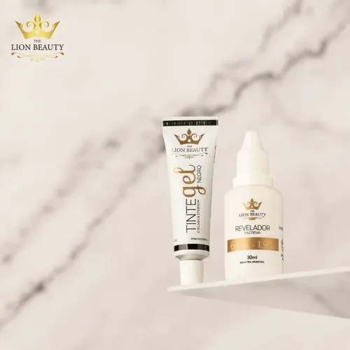 Kit Tinte Gel Negro The Lion Beauty Cejas Y Pestañas