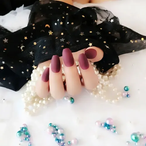 120 Puntas De Uñas Postizas Con Esmalte Opaco T