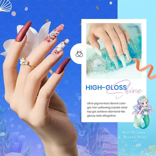 Set De Esmalte En Gel Beetles 20 Colores Mermaid Mantra