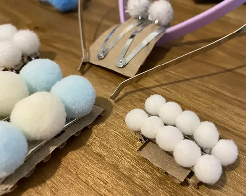 Amawa Vinchas Colitas Hebillas Pompones Pelo Niña C Caja Color 327