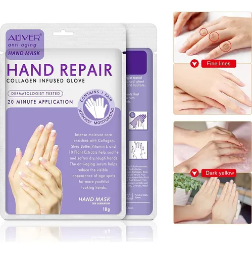 Guantes Hidratantes Para Manos Kaniers 4 Pack Con Colágeno