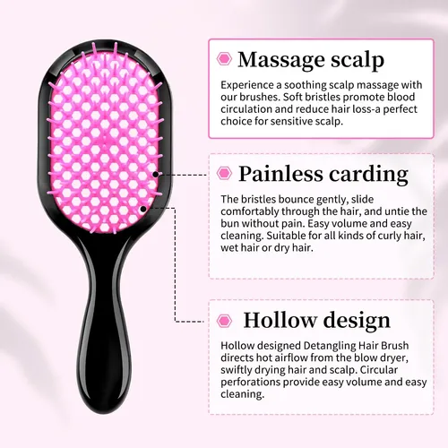 Cepillo Desenredante Mejglrc Para Cabello Suave, Húmedo Y Se