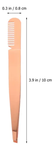 3 Pinzas 2 En 1, Peine, Pinzas For Cejas De Acero Inoxidable