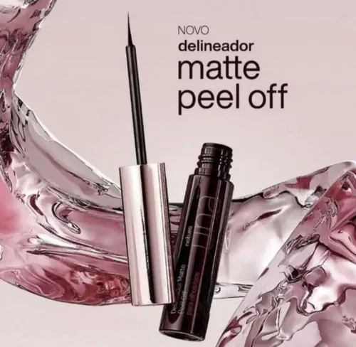 Natura Una Delineador Matte Peel Off Vegano Color Negro