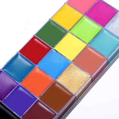 V Set Completo De Maquillaje En Acuarela Para Rostro Y V