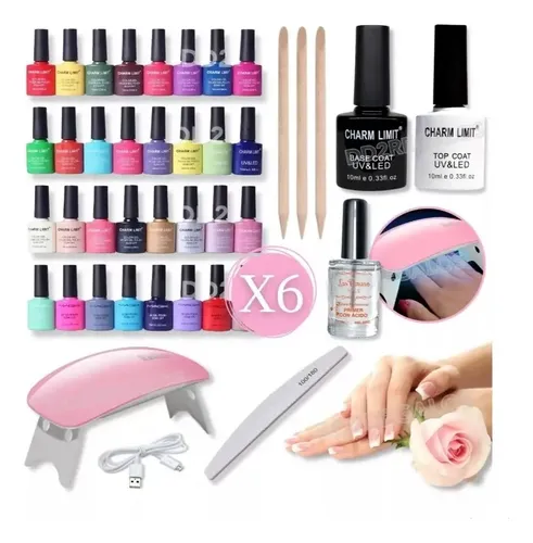 Kit Inicial X14u Esmalte Semipermanente Cabina Led/uv