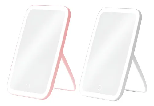 Espejo De Maquillaje Luz Led Con Soporte Touch Usb 3 Modos