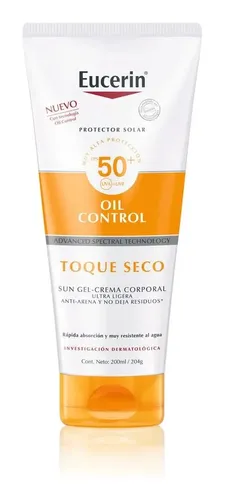 Eucerin Solar Fps50 Sun Gel Crema Corporal Toque Seco X200ml