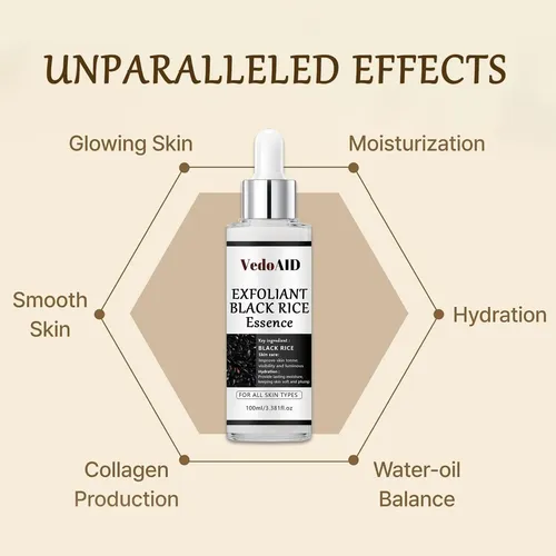 Exfoliante De Esencia De Arroz Negro Vedoaid 3.381 Fl Oz