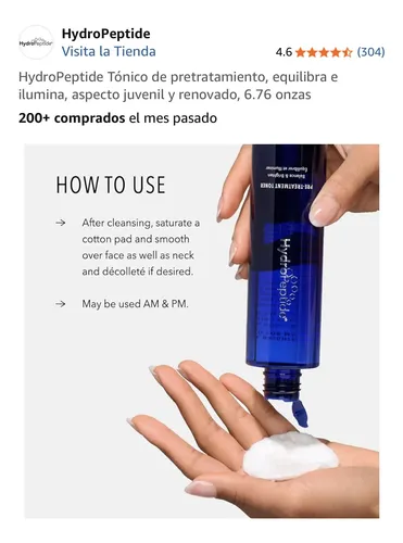Hydropeptide-tónico Equilibra, Ilumina Y Tonifica /antiage