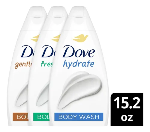 Gel De Baño Dove Variety Hydrate, Paquete De 3 Unidades, Fre