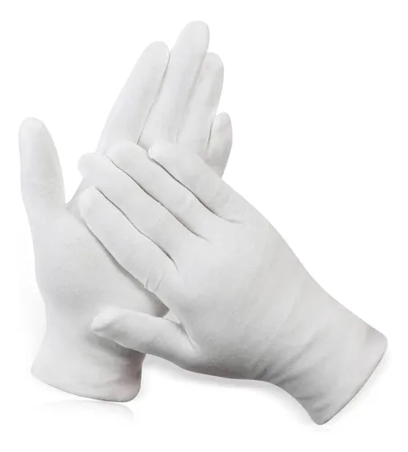 Guantes Algodón Blancos Xl Para Manos Secas Y Spa