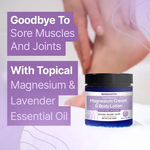 Nighttime Magnesium Body Cream With Lavender. Extra Lavender-4 Fl Oz (pack Of 1)