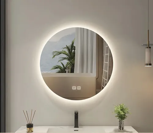Espejo Circular Led 60cm Touch Antiempañante Luz Fria Calida R-6060
