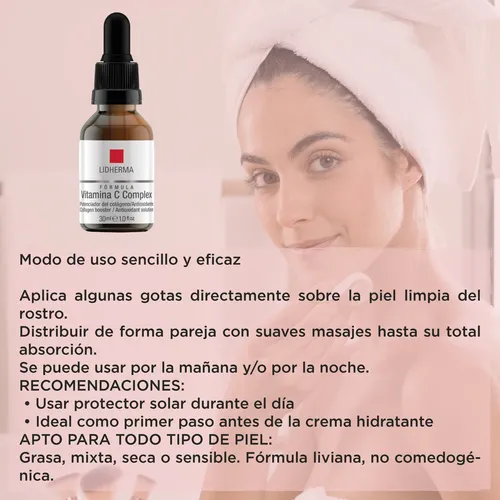 Fórmula Vitamina C Complex Antioxidante 30 Ml Lidherma