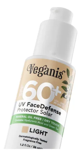 Veganis Protector Solar Facial Fps60 Tono Claro 36 Ml