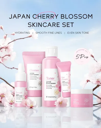 Set Limpiador O Crema Para El Cuidado De La Piel Sakura De 5