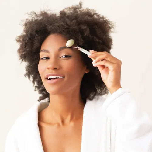 Jade Roller Plum Beauty Mejora El Tono De La Piel Y La Circu
