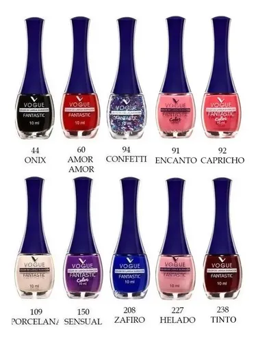 Esmalte De Uñas Vogue Fantastic 6 Unid. Colores A Eleccion