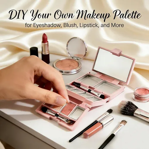 Paleta Magnética Plegable Para Maquillaje 10 Pan Con Espejo