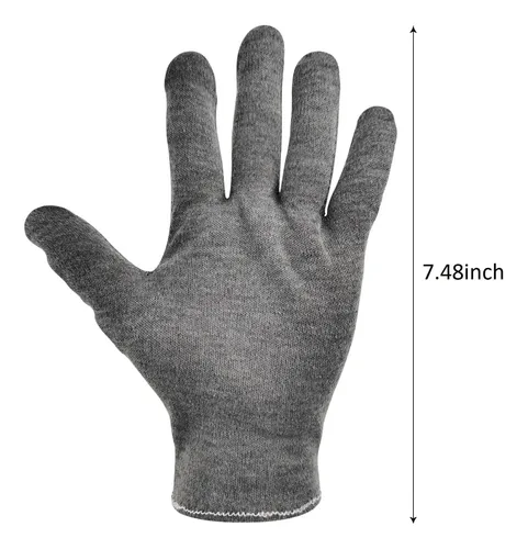 Guantes Algodón Hidratan Eczema Manos Secas Gris 4 Unidades
