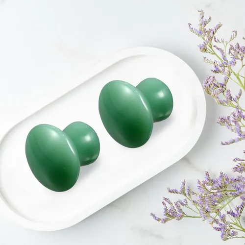 Set 4 Gua Sha Jade Verde Masaje Facial Spa
