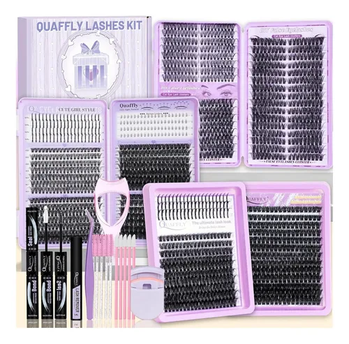 Kit De Pestañas Postizas Clusters 1790pcs Con Puntas Y Base
