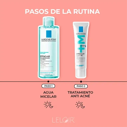 Combo La Roche Posay Effaclar Agua Micelar Y Crema Antiacne