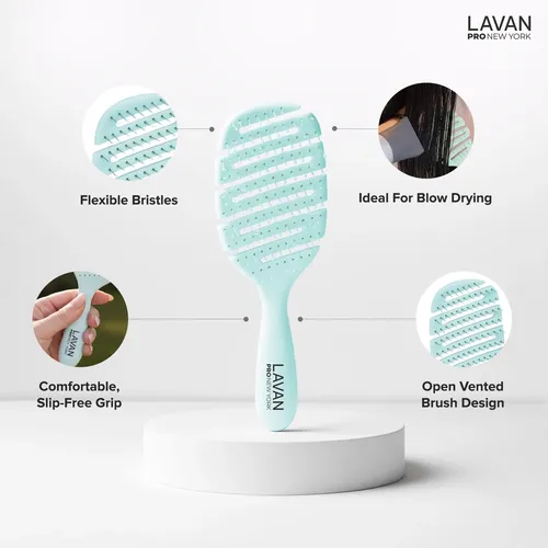 Cepillo Para El Cabello Lavanpro New York Flex Turquesa
