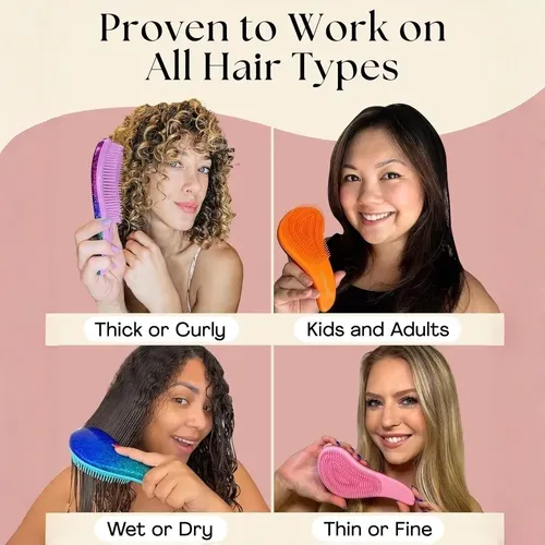 Cepillo Desenredante Para Extensiones De Cabello Multicolore