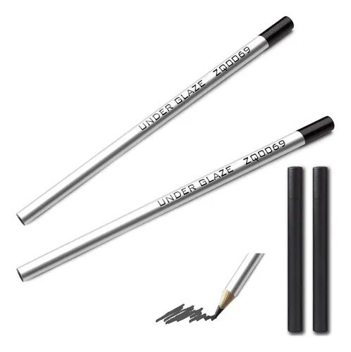 Zzyfgh 2 Pcs Black Underglaze Pencils, Glaze Pencils Cone