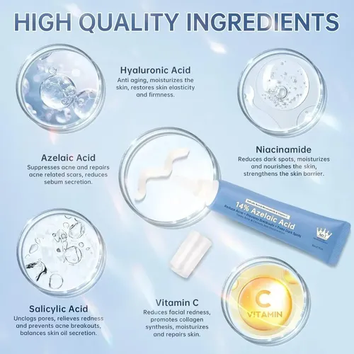 Crema Azelaico 14% Niacinamida Y C, Calmante 30 Ml, 2 Unidad