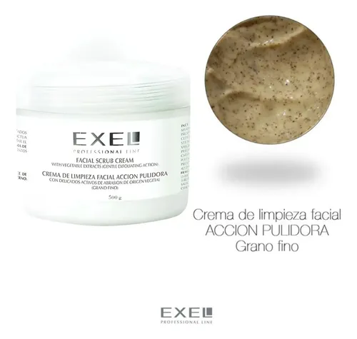 Crema Exfoliante Facial Accion Pulidora Exel Grano Fino 500m