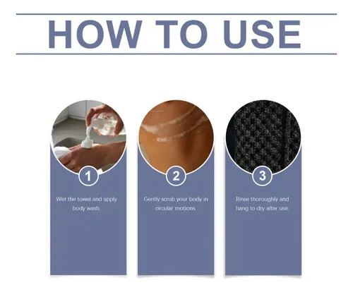 Toalla De Baño Exfoliante, Suave Y Agradable Al Tacto, Portá