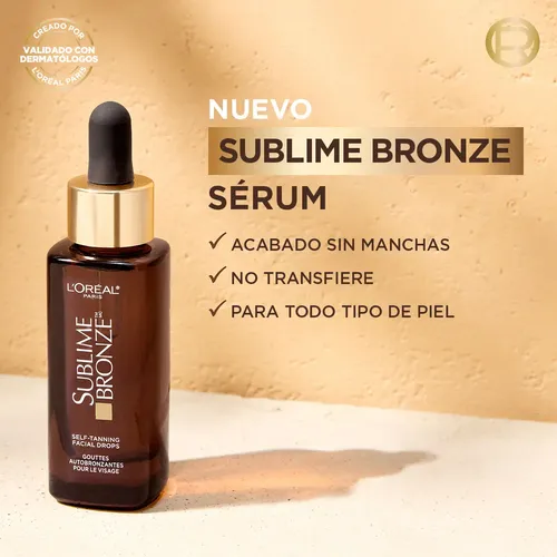 Autobronceante L´oreal Gotas Faciales Sublime Bronze 30 Ml