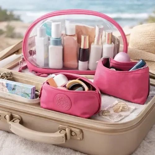 Organizador Neceser Set X3 Portacosméticos Maquillaje Luvina