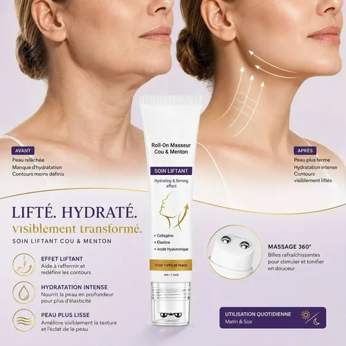 Crema Reafirmante Para Cuello Con Masaje Con Bolas
