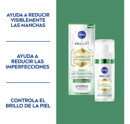 Serúm Nivea Luminous Anti Manchas Anti Acné X 30 Ml