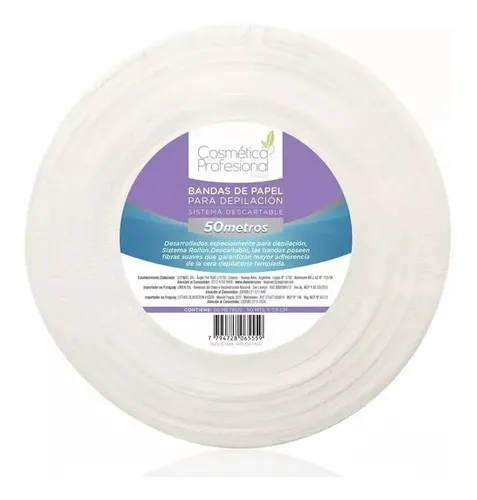 12 Ceras Roll On Descartables + Rollo Bandas 50mt Cosmetica