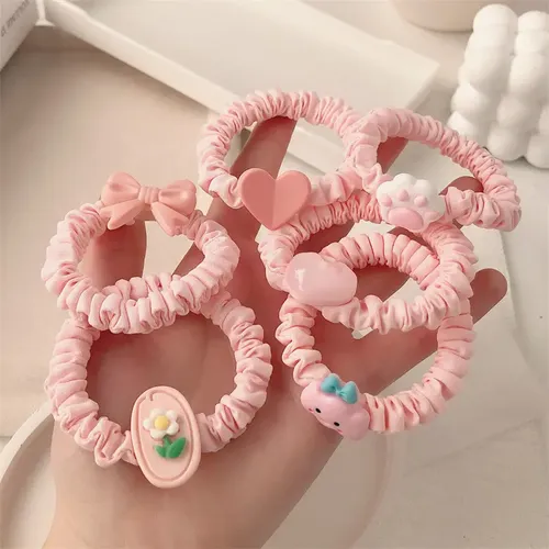 Diadema De Pelo Rosa Linda Para Niña Con Elástico