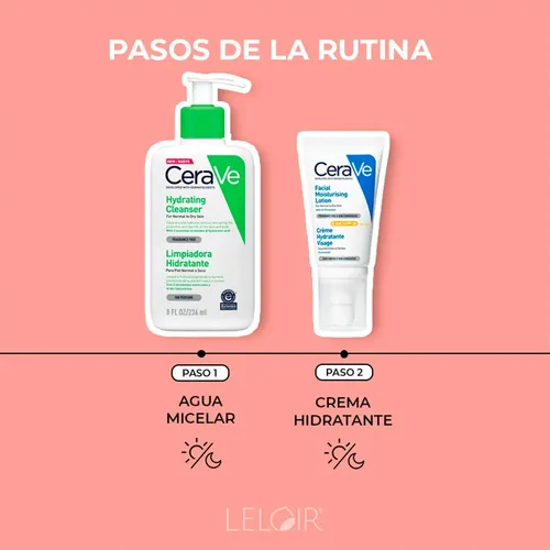 Kit Cerave Limpiador Facial + Loción Hidratante Rostro Fp30