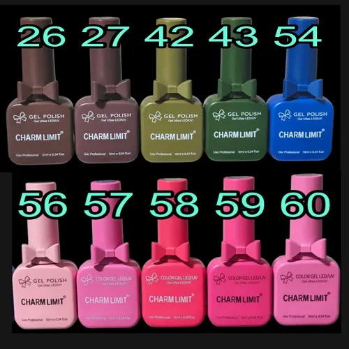 Esmaltes Charm Limit Semipermanente Color 10ml X 6