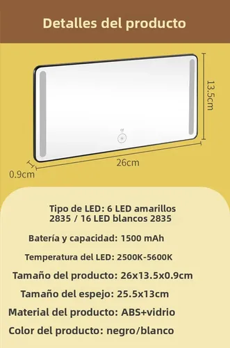 Espejo De Maquillaje Portátil Con Visera Solar Para Coche Co