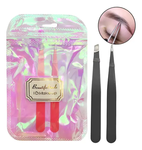 Set 2 Pincitas De Depilar Para Cejas/rostro Pinza De Acero