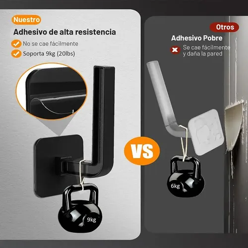 Gancho Organizador Gorras Ganchos Y Percheros En 6pc Negro