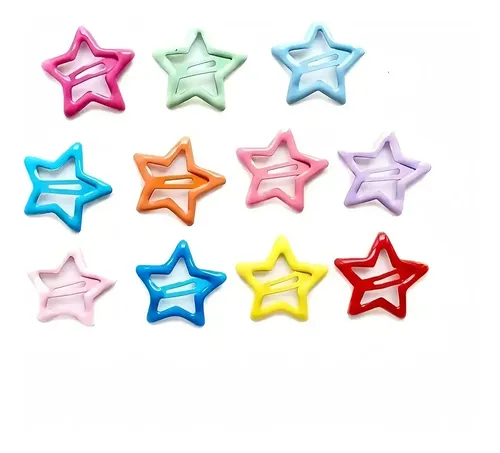 Set Of Matte Hair Clips In Assorted Colors For Women