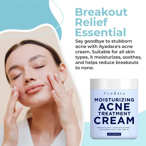 Crema Hidratante Para El Tratamiento Del Acné Ayadara Con Ác